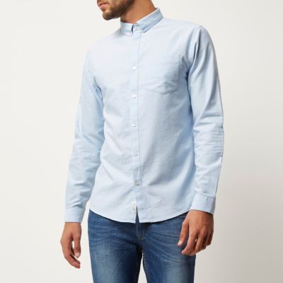 Light blue casual Oxford shirt